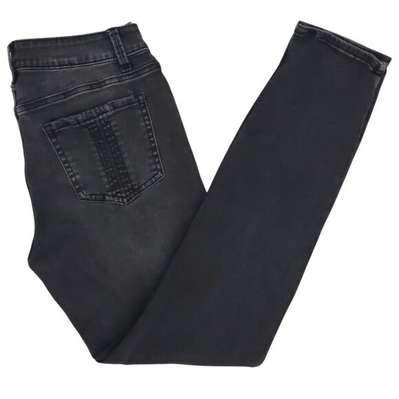 Riders by Lee Denim - Rider By Lee Jeans Womens 8M Black Skinny Mid Rise Denim Stretch